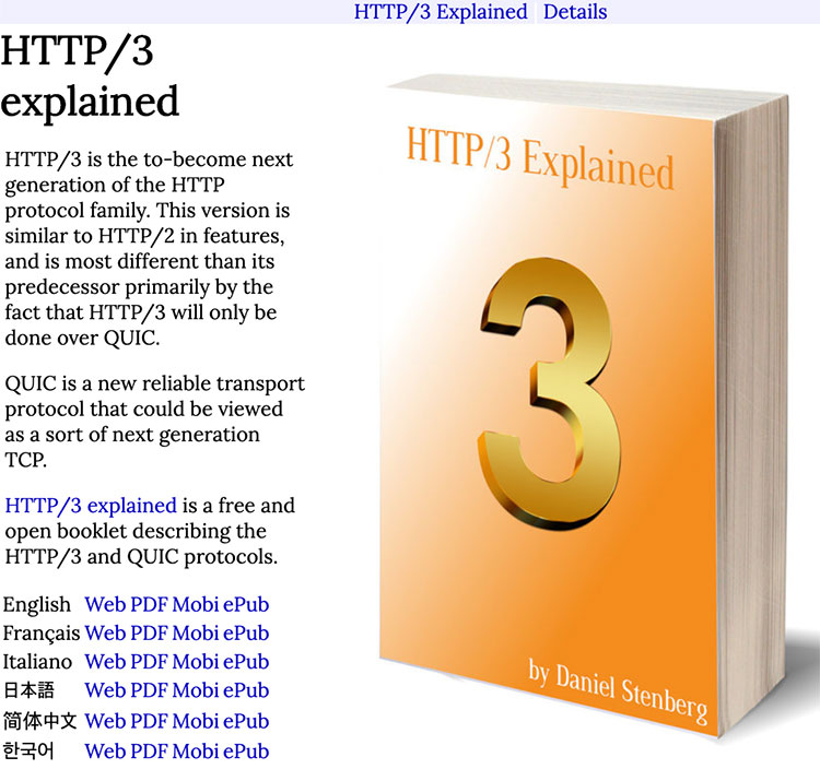HTTP/3 explained 웹사이트