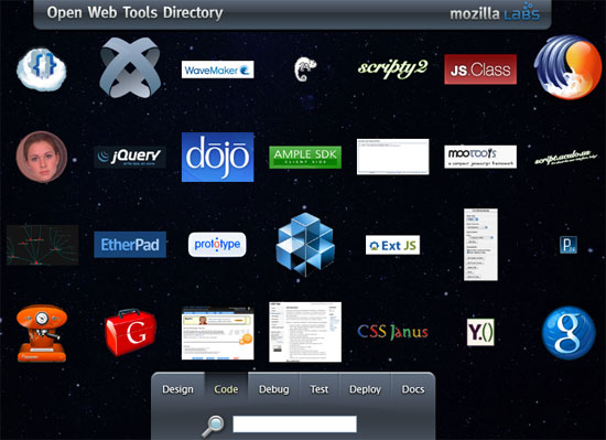 Open Web Tools Directory 탭 클릭한 화면 