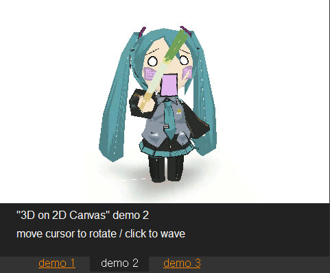 3D on 2D Canvas Demo 2