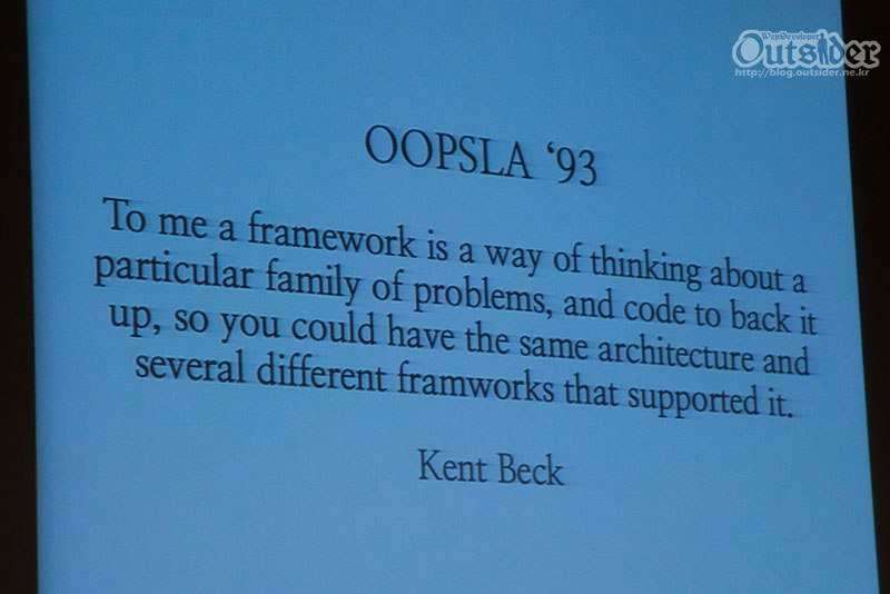 Kent Beck의 Framework에 대한 정의