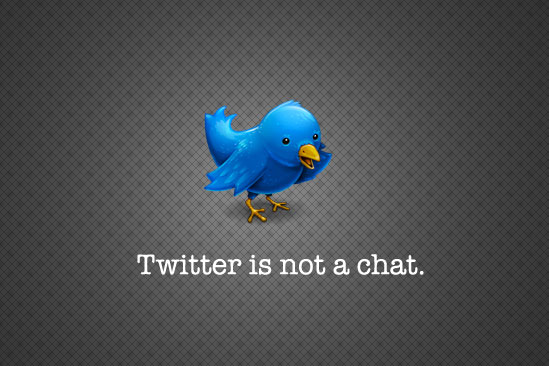 Twitter in not a chat Wallpaper 