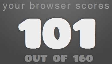 Firefox의 HTML5 TEST 점수 : 101점