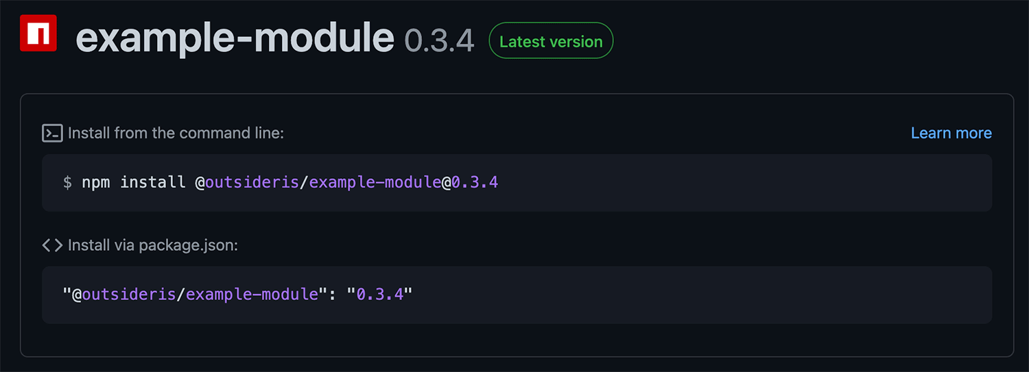 GitHub Packages에 배포된 npm 모듈