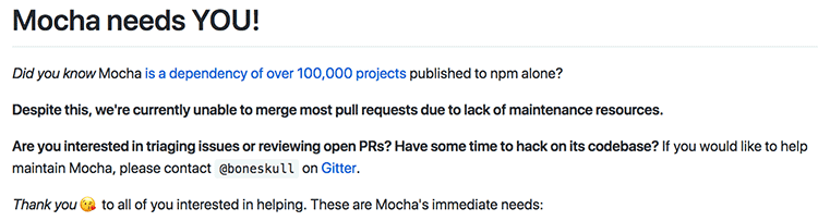 Readme 파일에 있던 기여 요청 문구