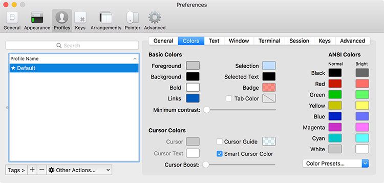 iTerm2의 Profile 기능