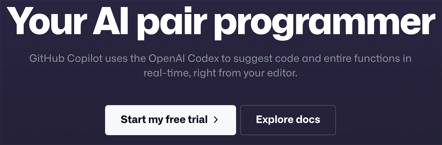 GitHub Copilot 홈페이지