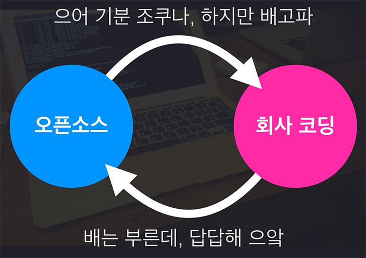 lqez님 발표자료에서 발췌한 열정의 선순환 도식
