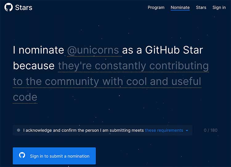 GitHub Stars 후보 추천 페이지