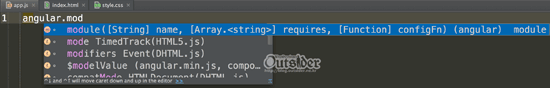WebStorm에서 module 메서드를 자동완성