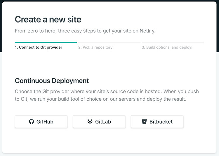netlify git 프로바이더 설정