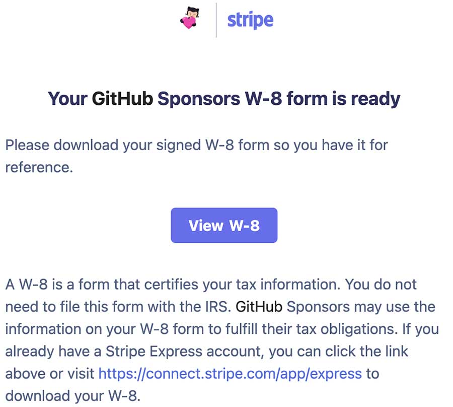 Stripe의 w-8 안내