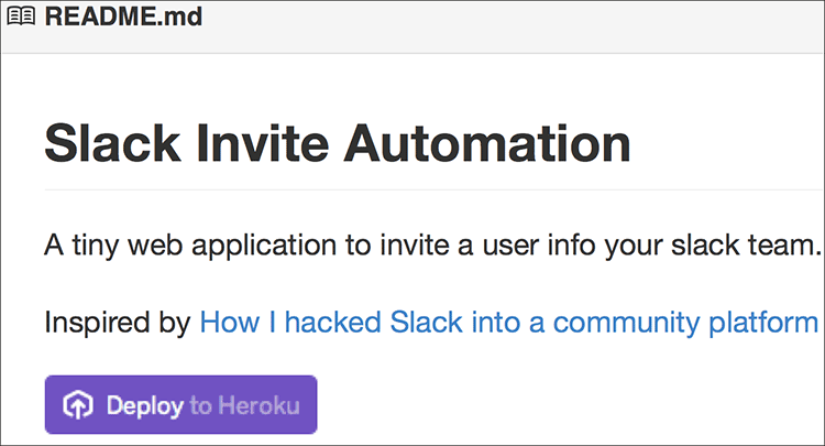 Github README에 추가한 Heroku 버튼