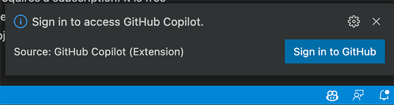 GitHub Copilot 로그인 안내